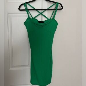 Green Spaghetti Strap Dress (mini)